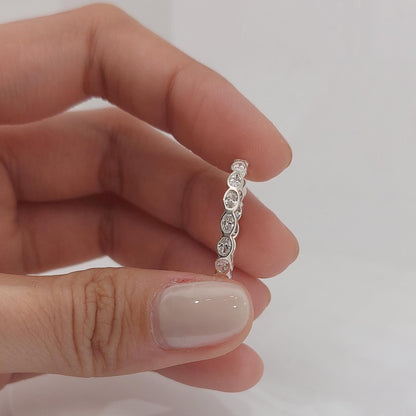 Oval Lab Diamond Full Eternity Band