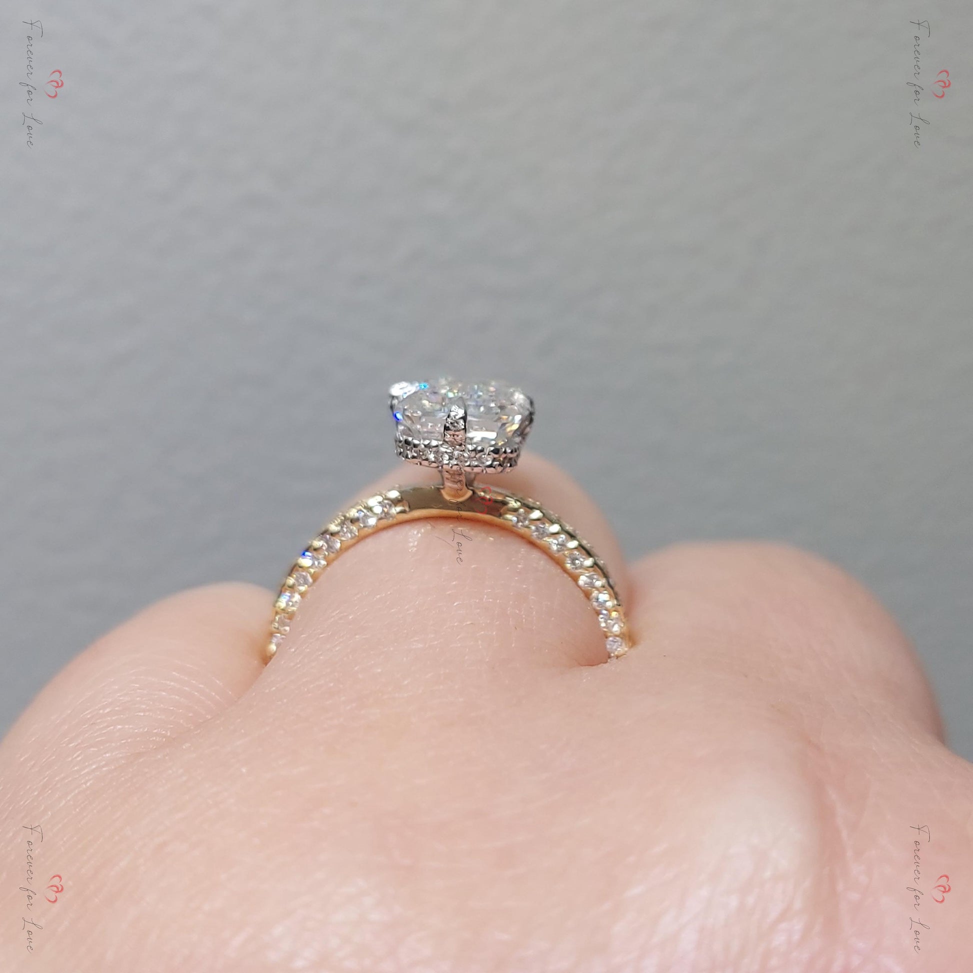 3 Ct Emerald Lab Diamond, Emerald Solitaire Engagement Ring