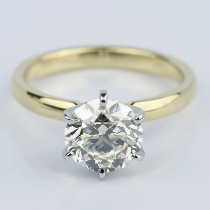 2 Ct Round Moissanite Solitaire Engagement Ring