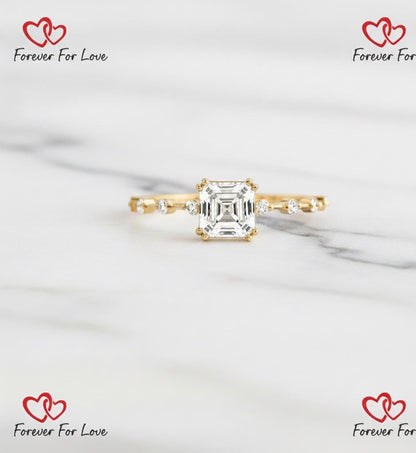 1.5 Ct IGI Certified Asscher Lab Diamond Wedding Ring