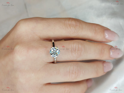 2 Ct Round Lab Diamond Solitaire Engagement Ring
