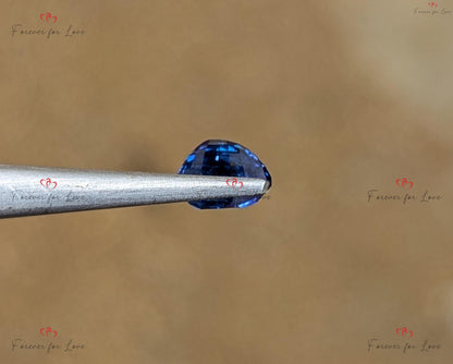Blauer Saphir 1,20 Karat, leuchtend intensiver blauer, birnenförmiger loser Edelstein, 6,1 x 4,7 x 4,7 mm, unbehandelter Saphir aus Sri Lanka