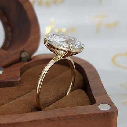 4 Ct IGI Certified Old Mine Lab Diamond Solitaire Engagement Ring