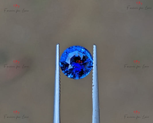 Unique Ceylon cornflower round blue sapphire, mined natural Sapphire stone, custom jewellery, hand made piece.