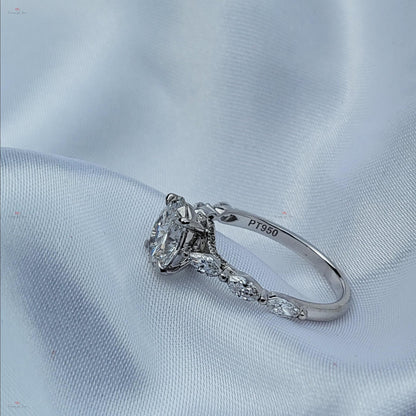 Oval Lab Diamond Engagement Ring