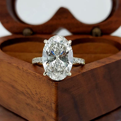 5.5 Ct IGI Certified Oval Lab Diamond Engagement Ring