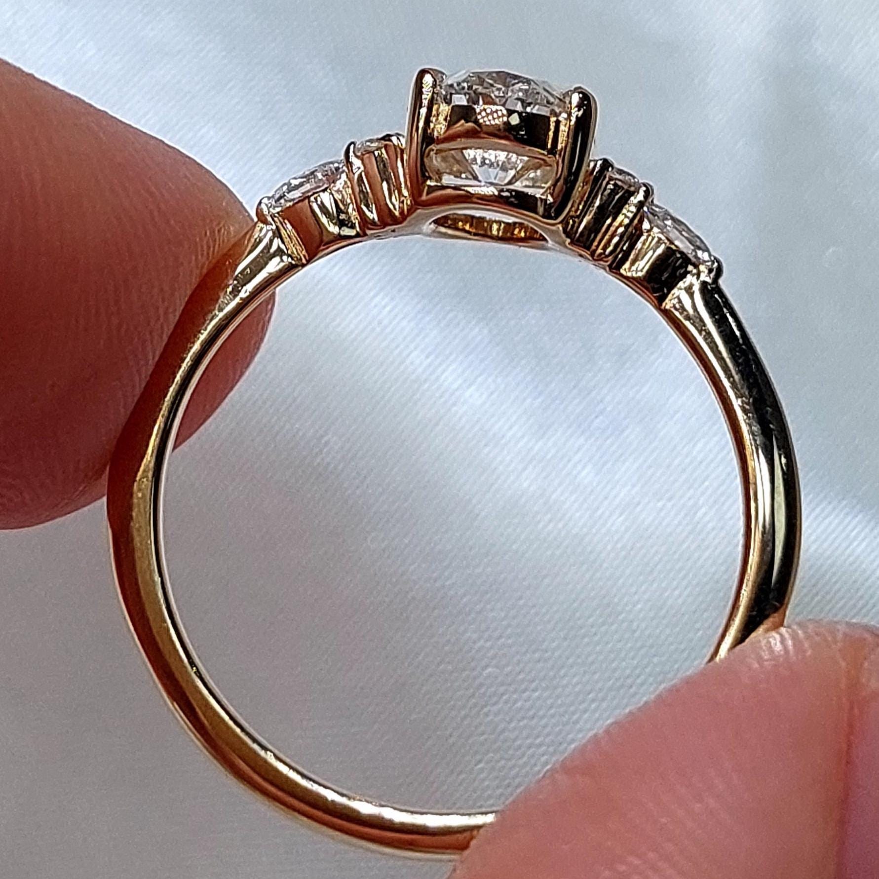 1.5 Ct Oval Lab Diamond Engagement Ring