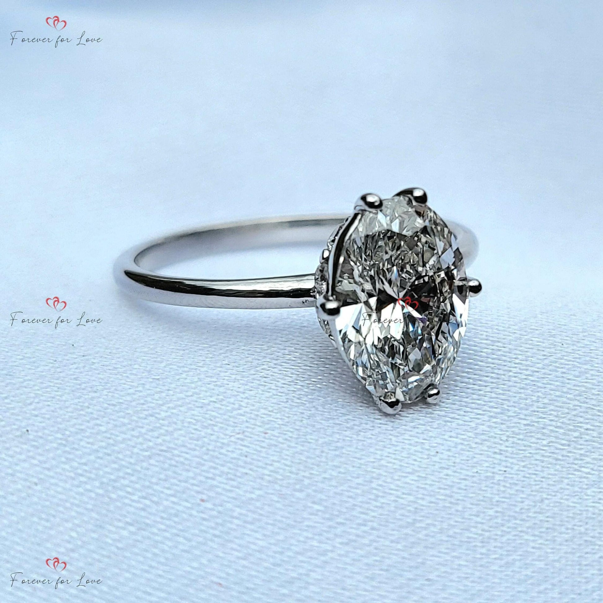 1.3 Ct Oval Diamond Solitaire Engagement Ring