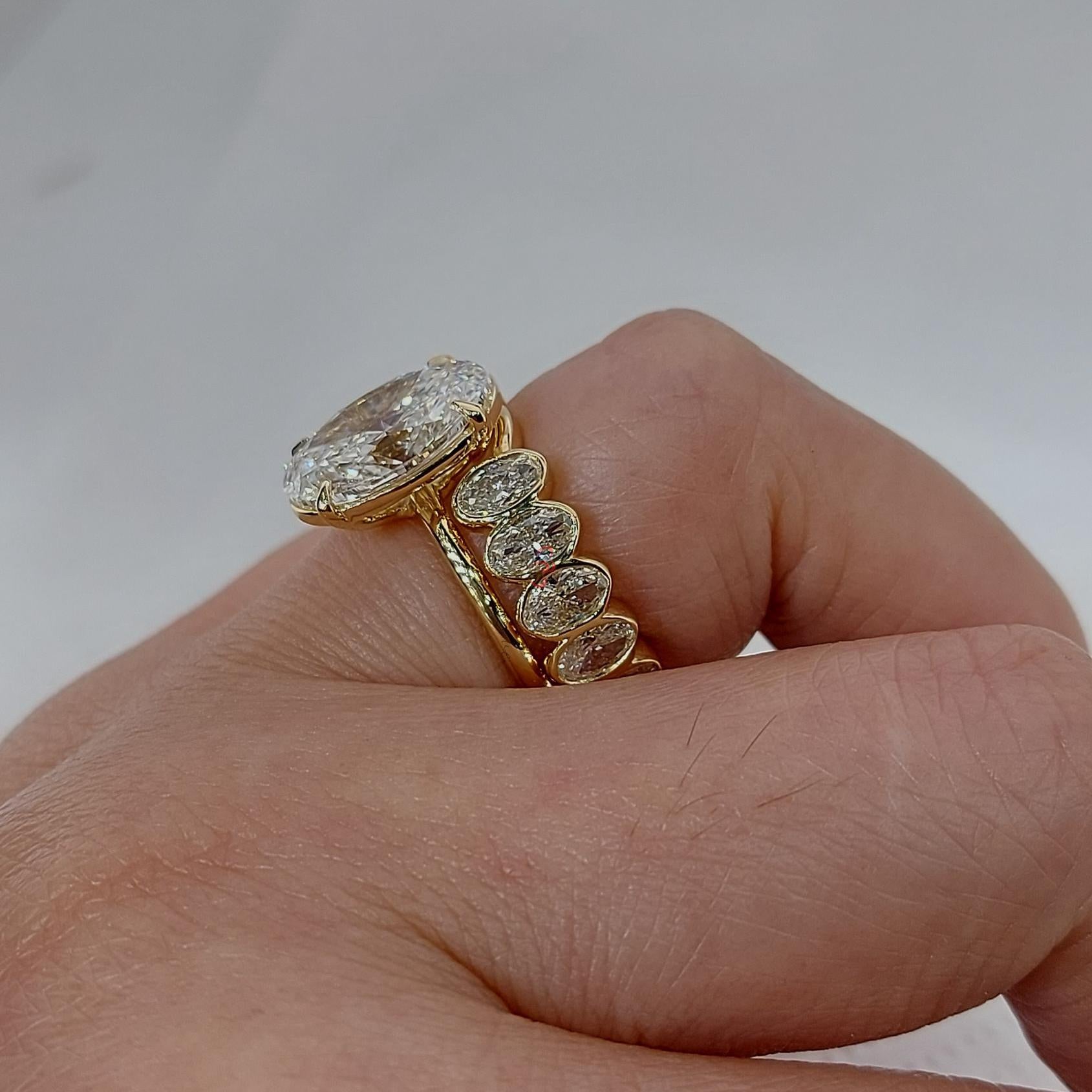 4 Ct Oval Lab Diamond Engagement Ring