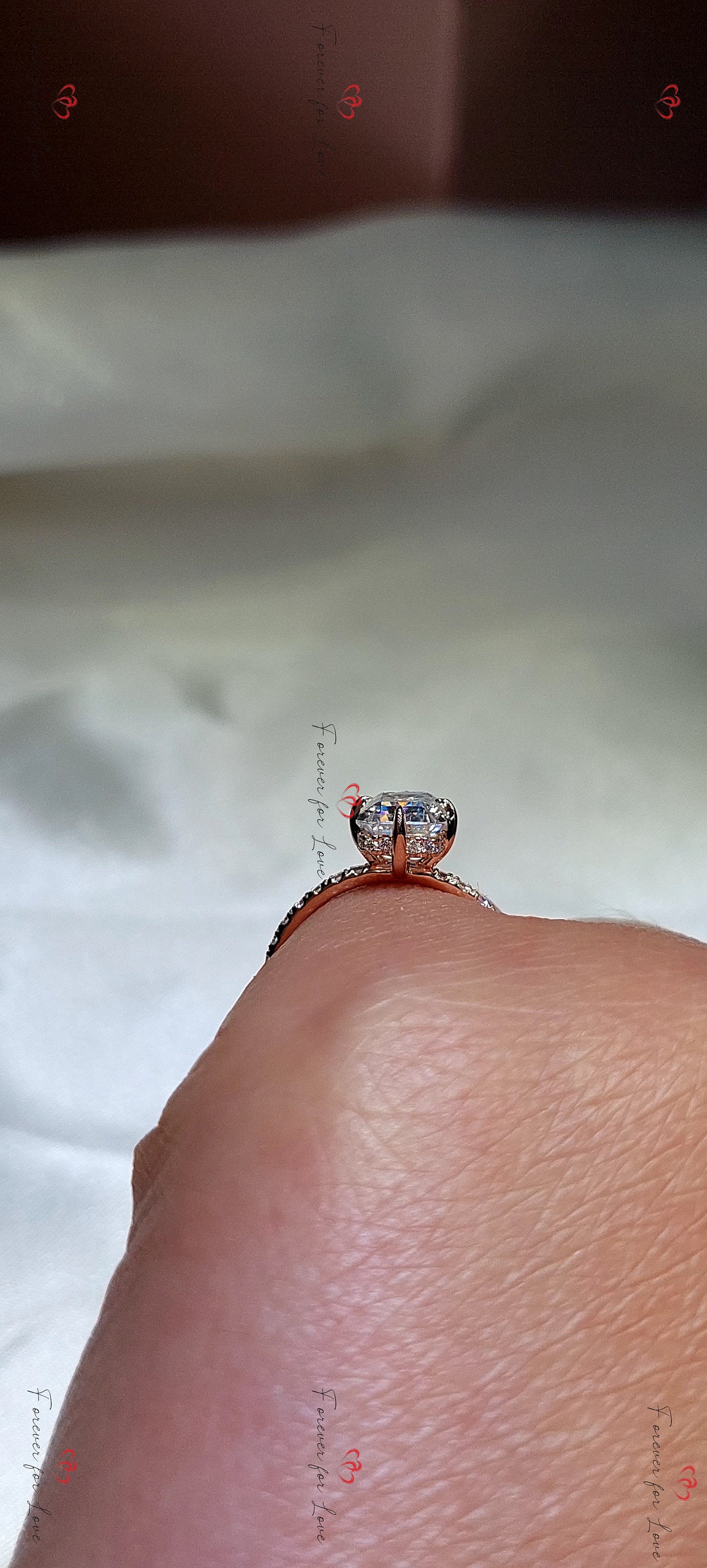 1.5 Ct Emerald Diamond, Moissanite, Emerald Solitaire Engagement Ring
