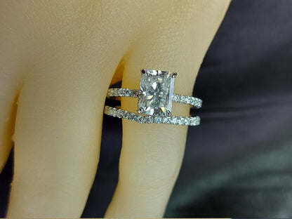 2 Ct Radiant Moissanite Eternity Band