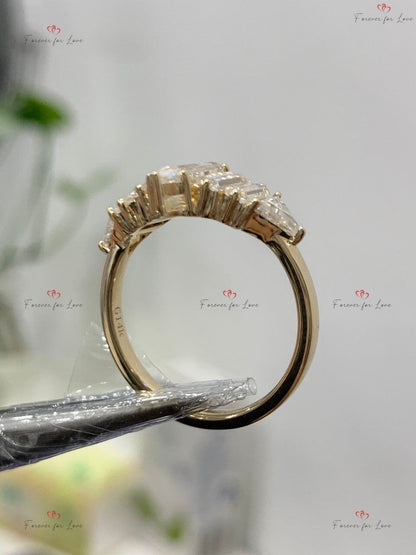 Baguette Moissanite Engagement Ring
