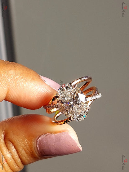 IGI Certified Oval Diamond Engagement Ring