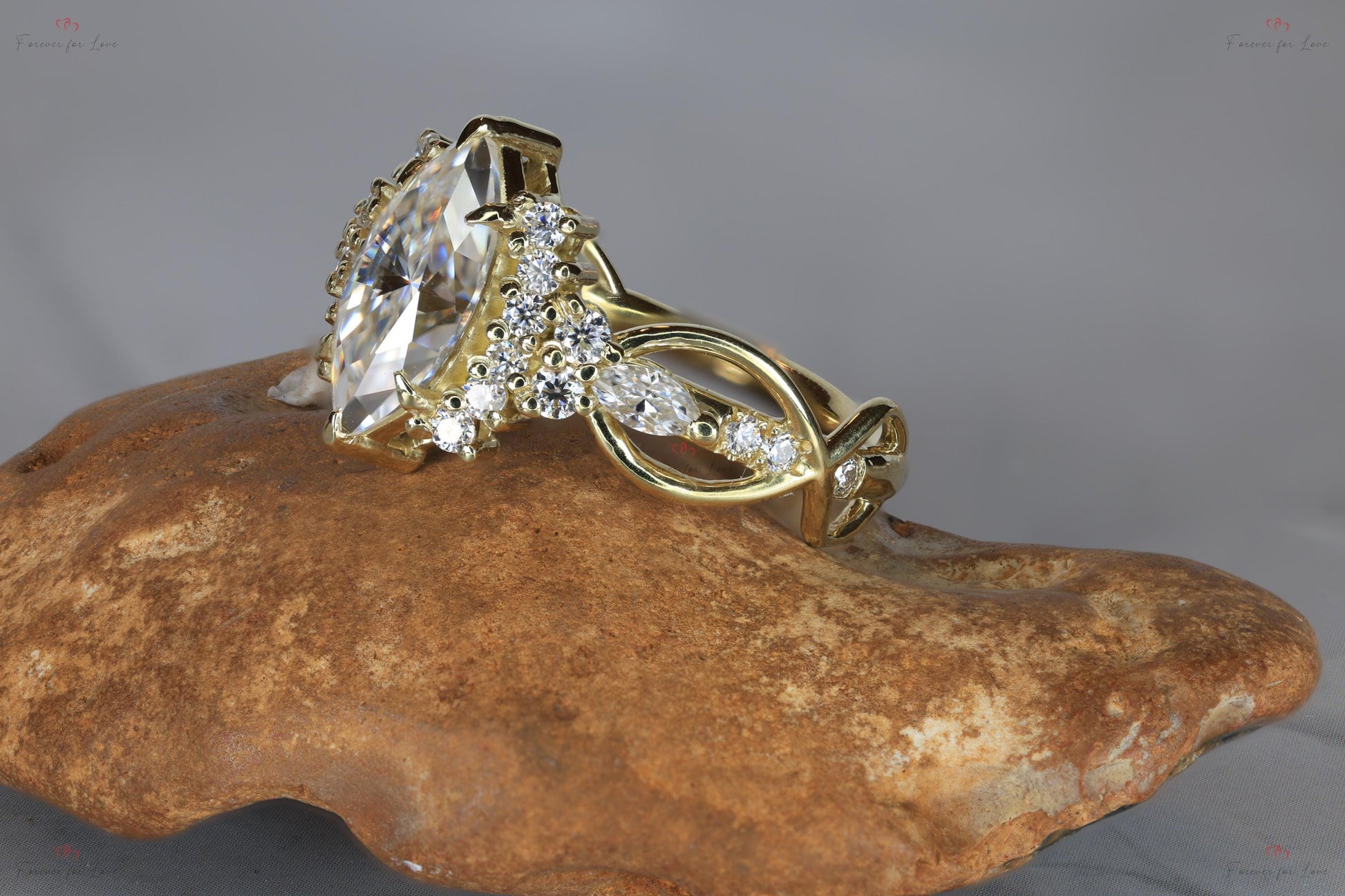 1.0 Ct IGI Certified Marquise Lab Diamond Engagement Ring