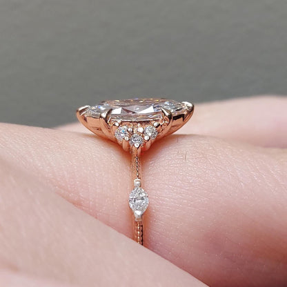 2.0 Ct Marquise Lab Diamond Engagement Ring
