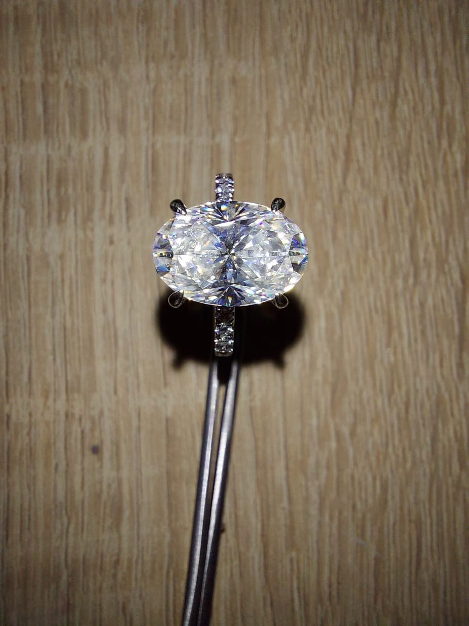 4 Ct Oval Diamond, Moissanite Engagement Ring