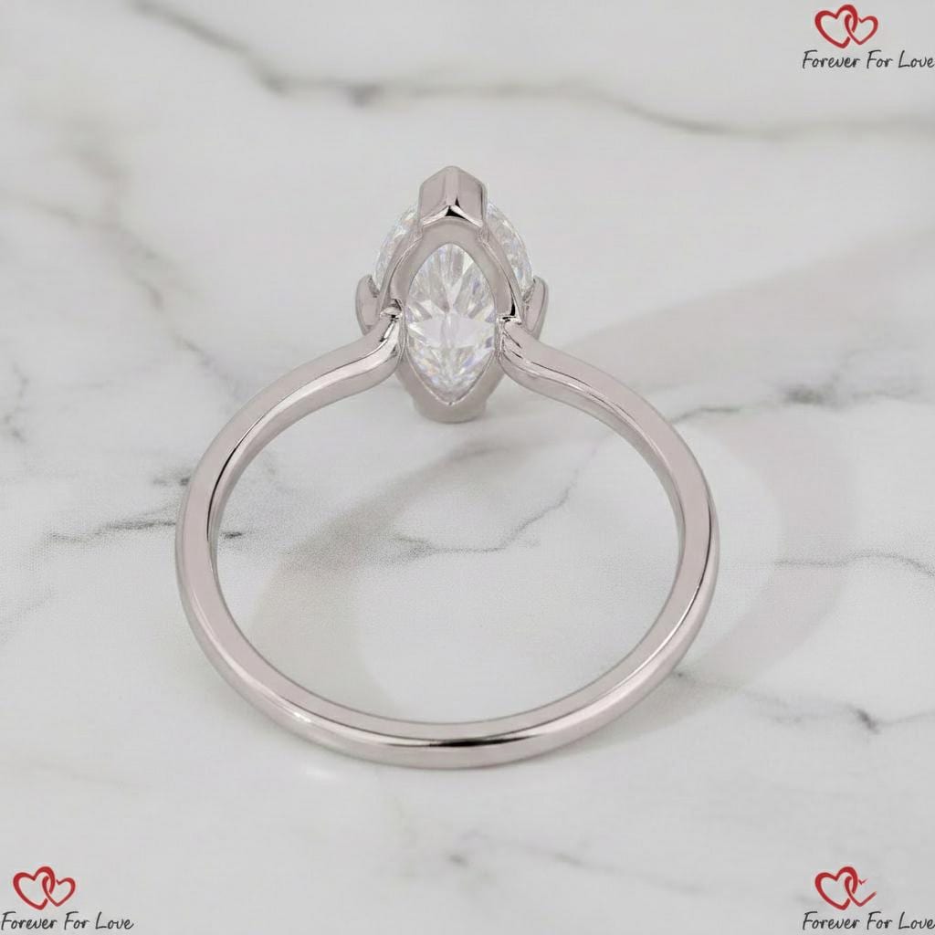1.5 Ct IGI Certified Marquise Lab Diamond Engagement Ring