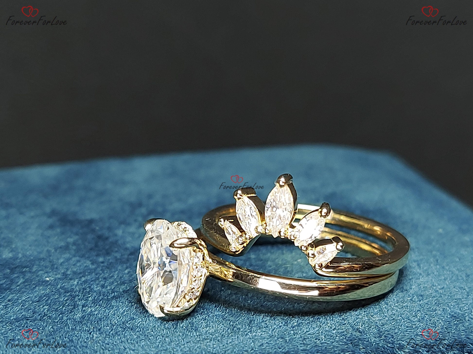Oval Diamond, Moissanite Solitaire Engagement Ring