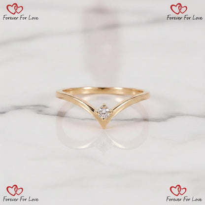 Round Lab Diamond Stacking Ring