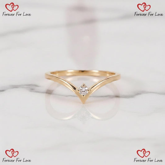 Round Lab Diamond Stacking Ring