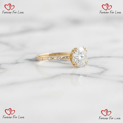 3.1 Ct IGI Certified Pear Lab Diamond Engagement Ring