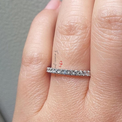 Round Natural Diamond Full Eternity Band