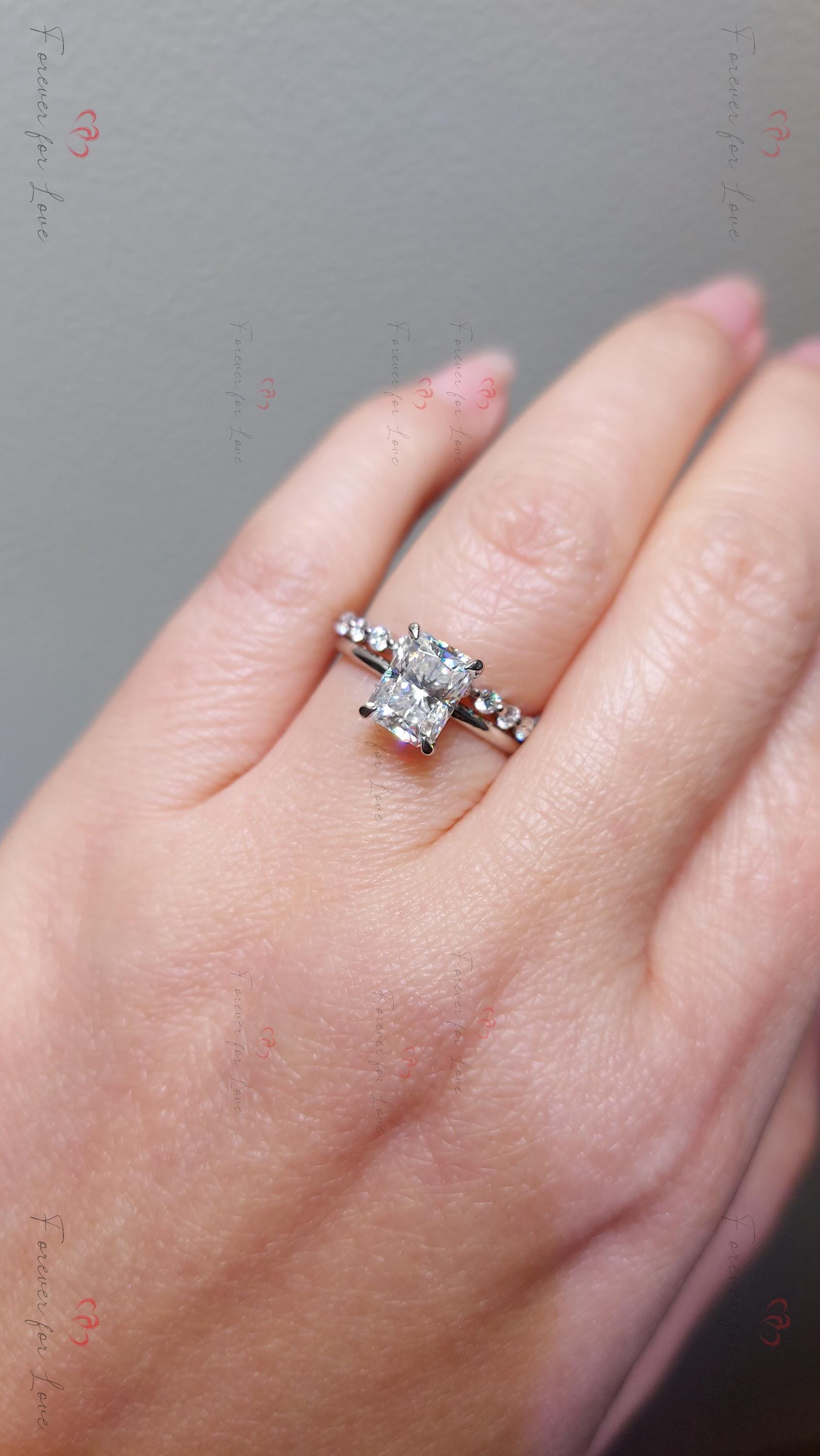 2 Ct Radiant Moissanite Eternity Band