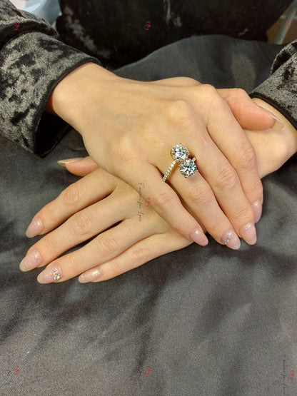 3 Ct Round Moissanite Engagement Ring