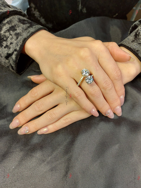 3 Ct Round Moissanite Engagement Ring