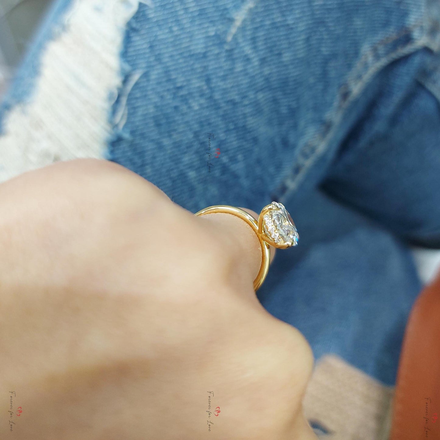 4 Ct IGI Certified Oval Lab Diamond Solitaire Ring Oval cut 1Ct Moissanite Brilliant Cut engagement ring in 935 Argentium Silver — custom handcrafted by Forever For Love