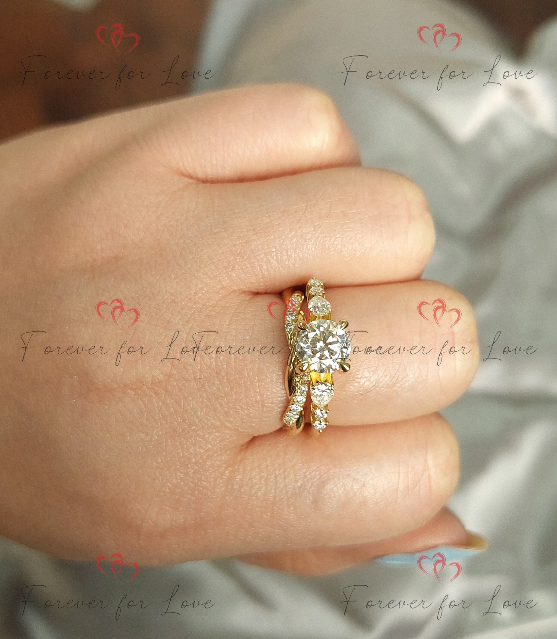 Pear Diamond, Moissanite Engagement Ring