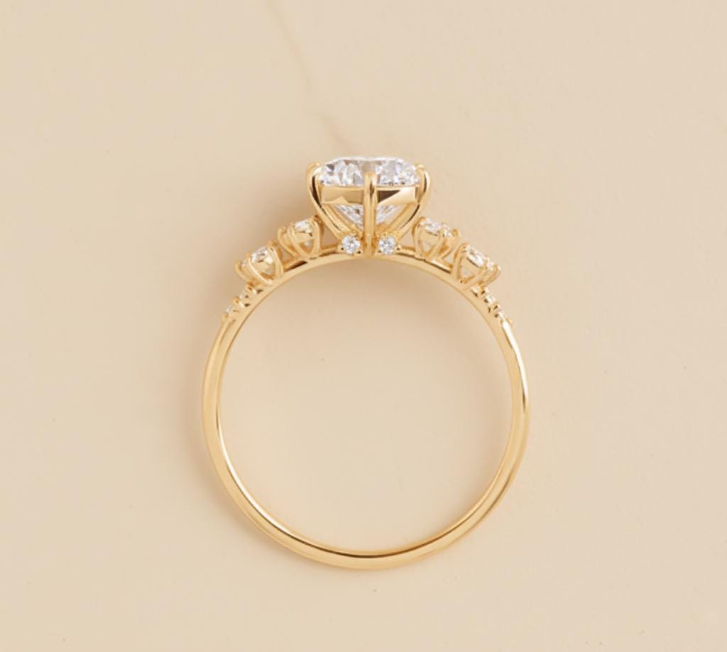 Round Lab Diamond Engagement Ring