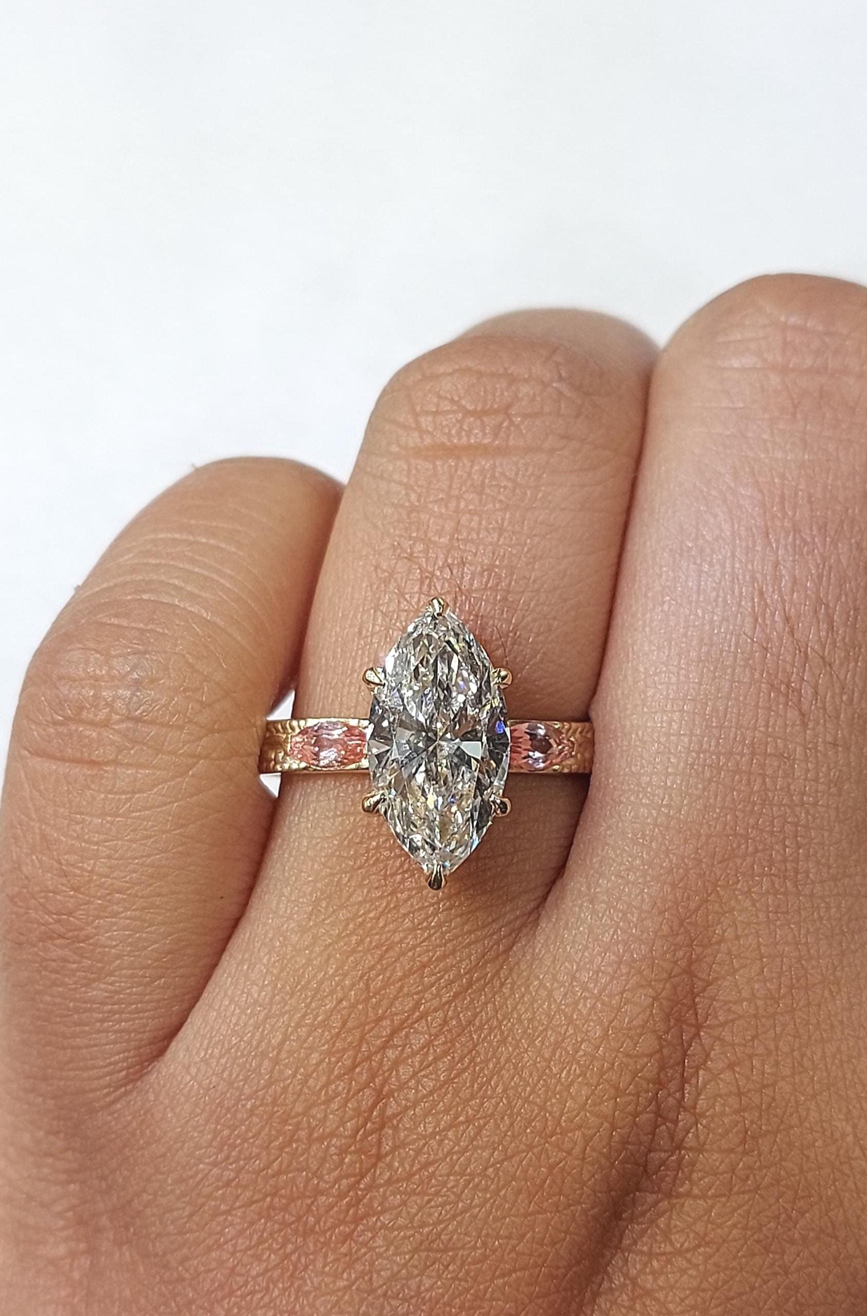 IGI Certified Marquise Lab Diamond Band