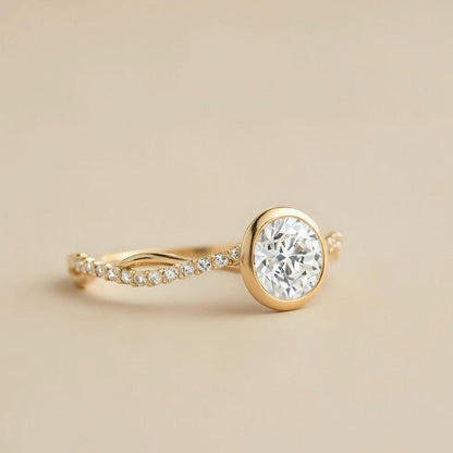 0.25 Ct Round Lab Diamond Engagement Ring