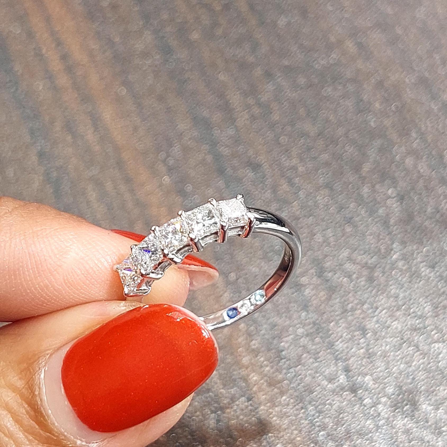 Princess Lab Diamond Half Eternity Band