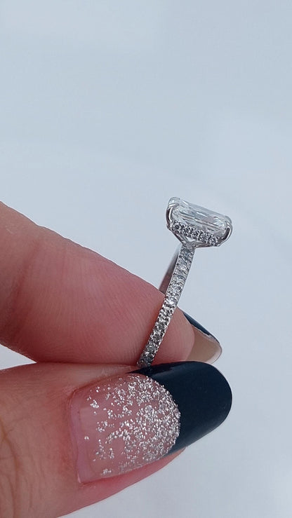 2 Ct IGI Certified Cushion Lab Diamond Engagement Ring