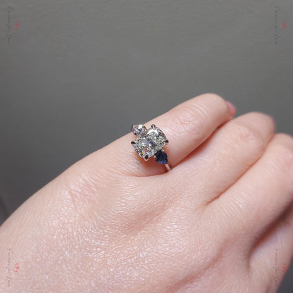 2.00 Ct IGI Certified Cushion Lab Diamond Engagement Ring