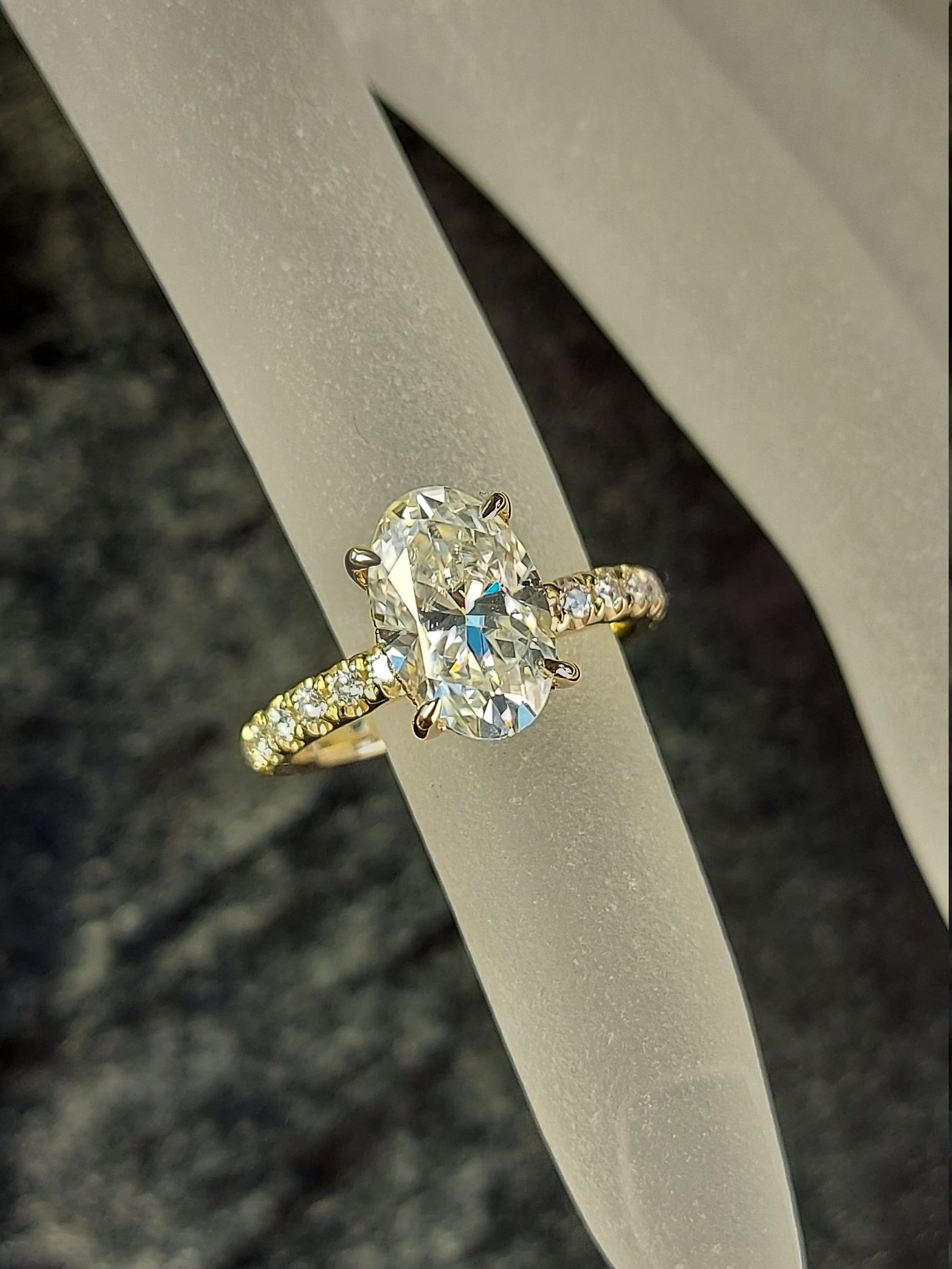 3 Ct Oval Moissanite Engagement Ring