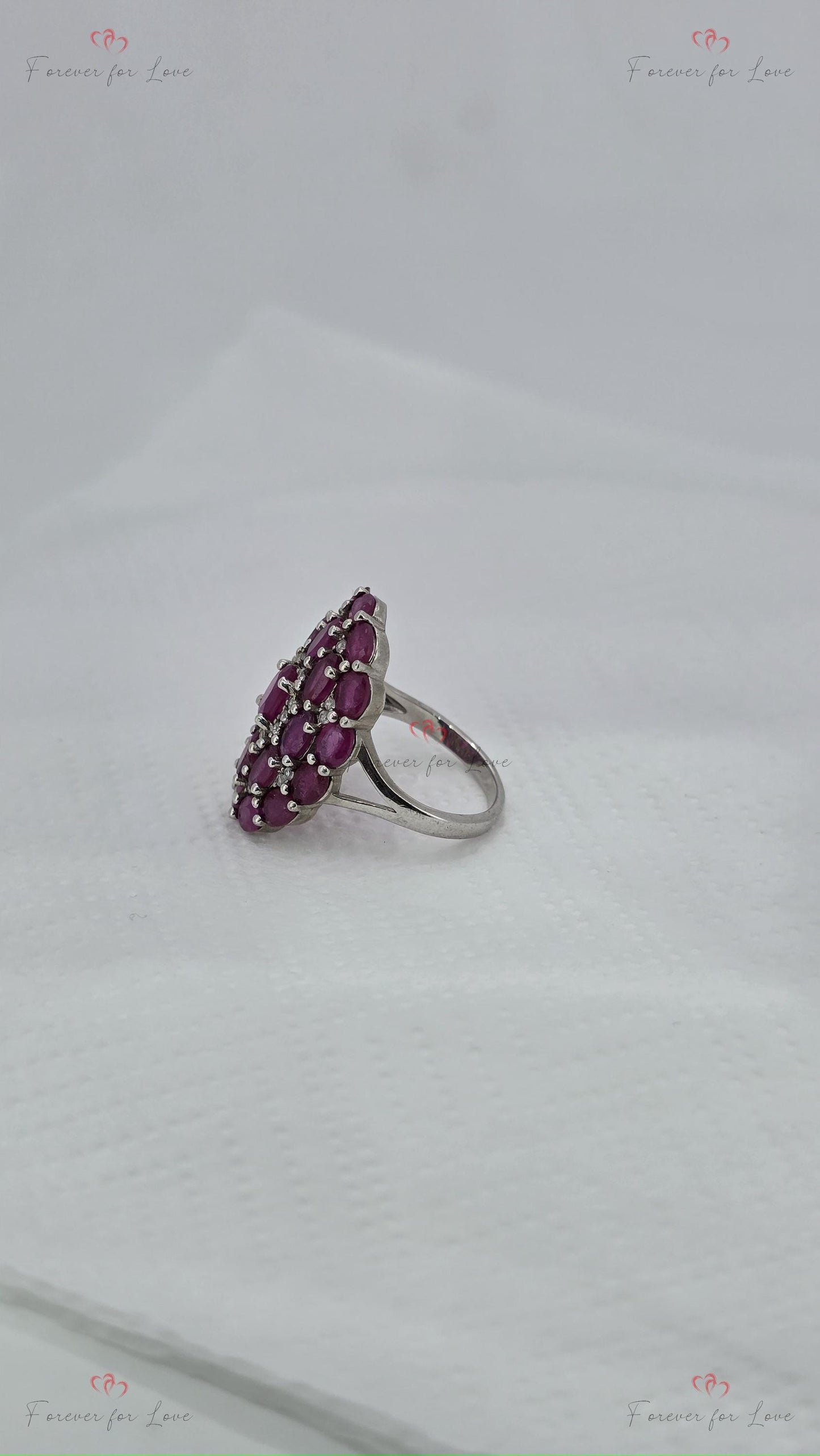 Bague de Fiançailles Solitaire Rubis Naturel Taille Marquise 1 Ct Marquise cut 1Ct Rubis naturel engagement ring in Gold or Platinum — custom handcrafted by Forever For Love