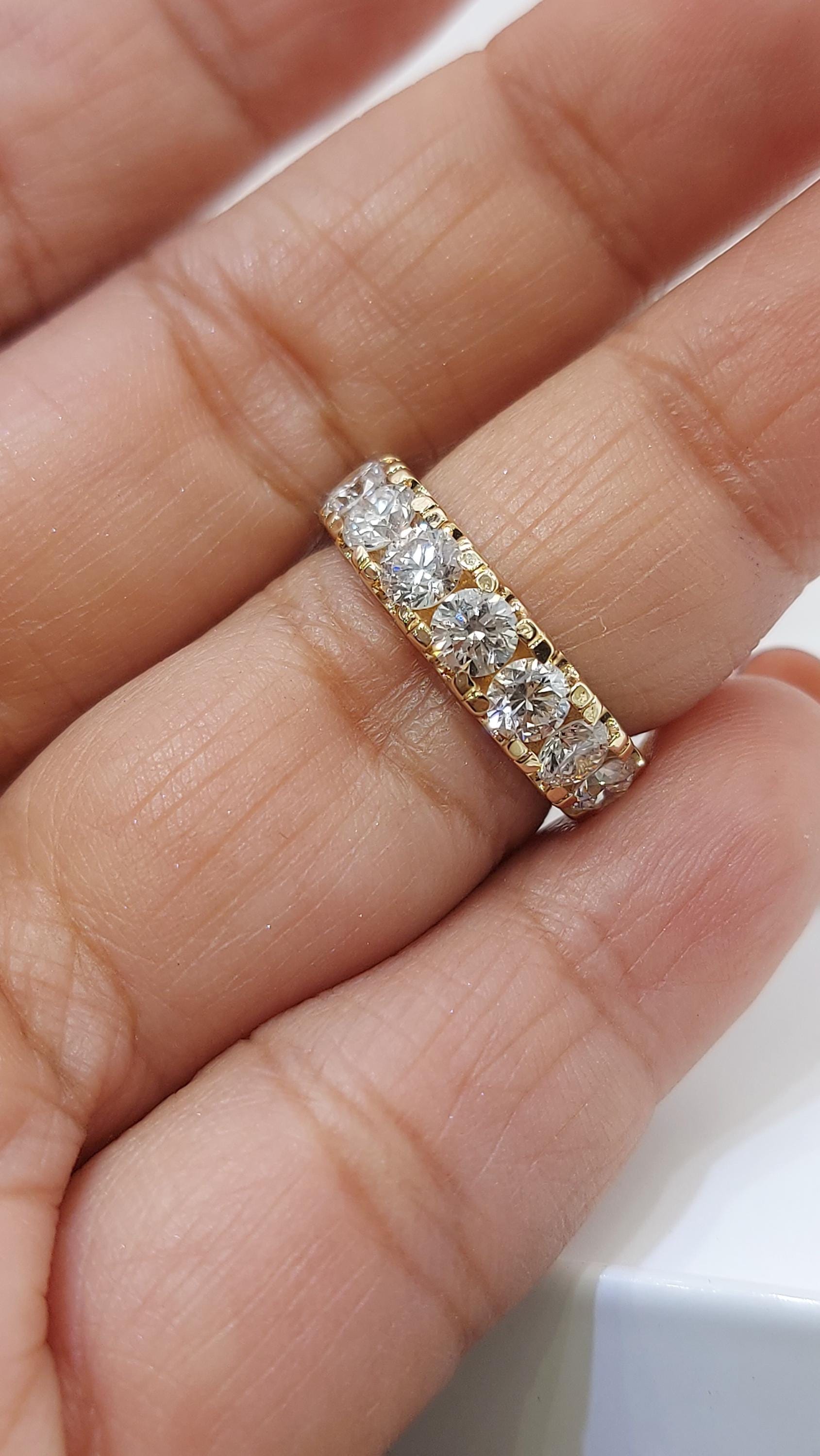 Round Lab Diamond Eternity Band