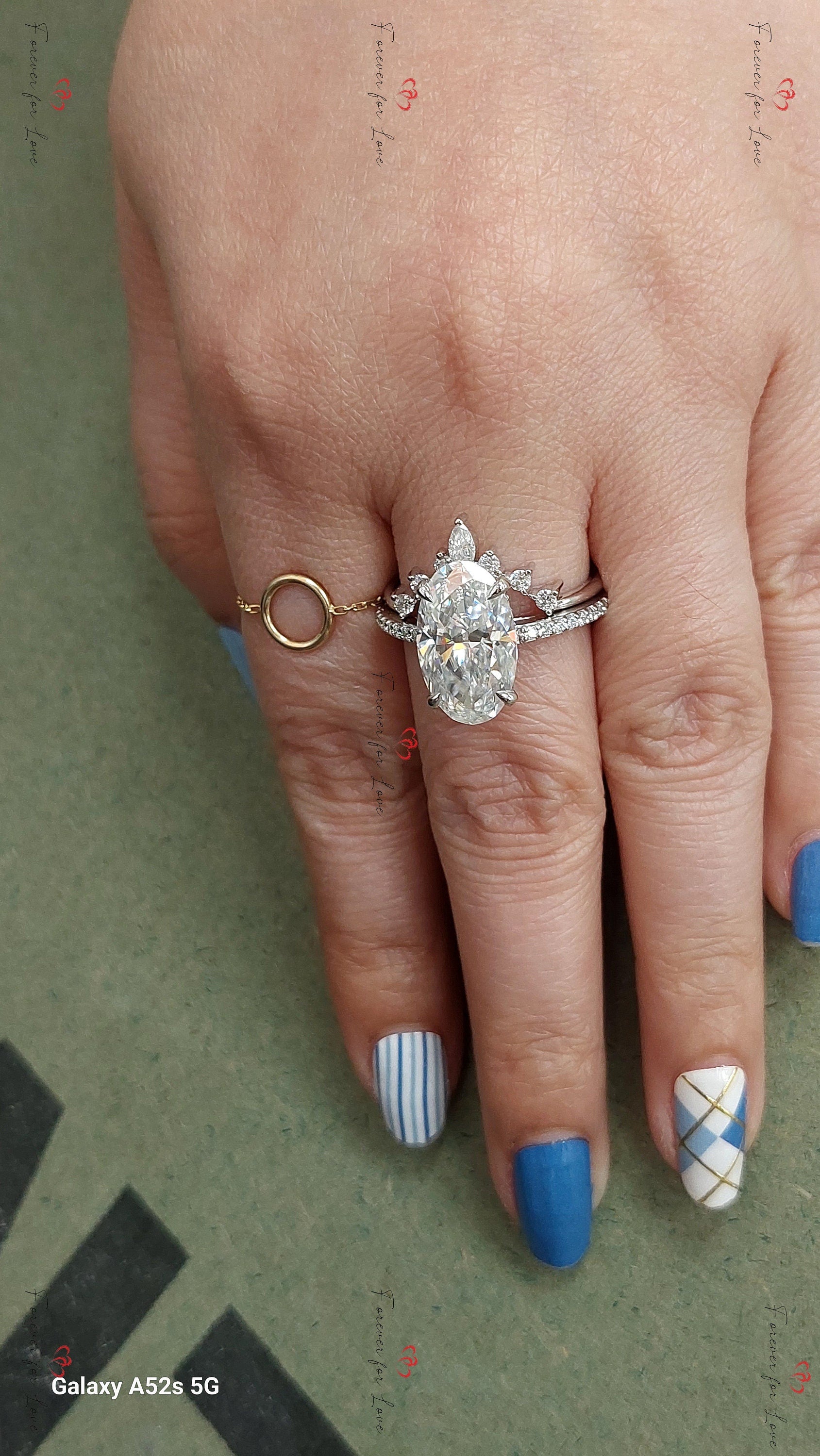 6.5 Ct Oval Moissanite Eternity Band