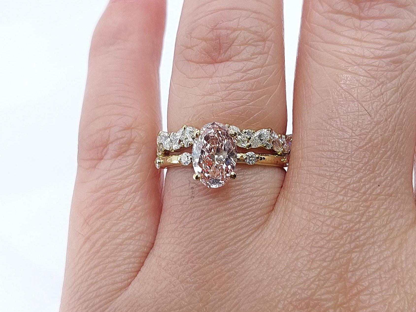 IGI Certified Oval Lab Diamond Engagement Ring