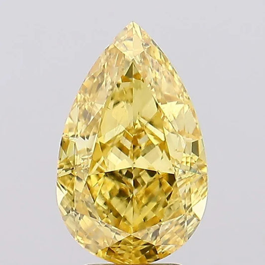 4.77ct Pear Lab Grown Diamond (Colour Fancy Vivid Yellow, Clarity VS2, IGI Certified)