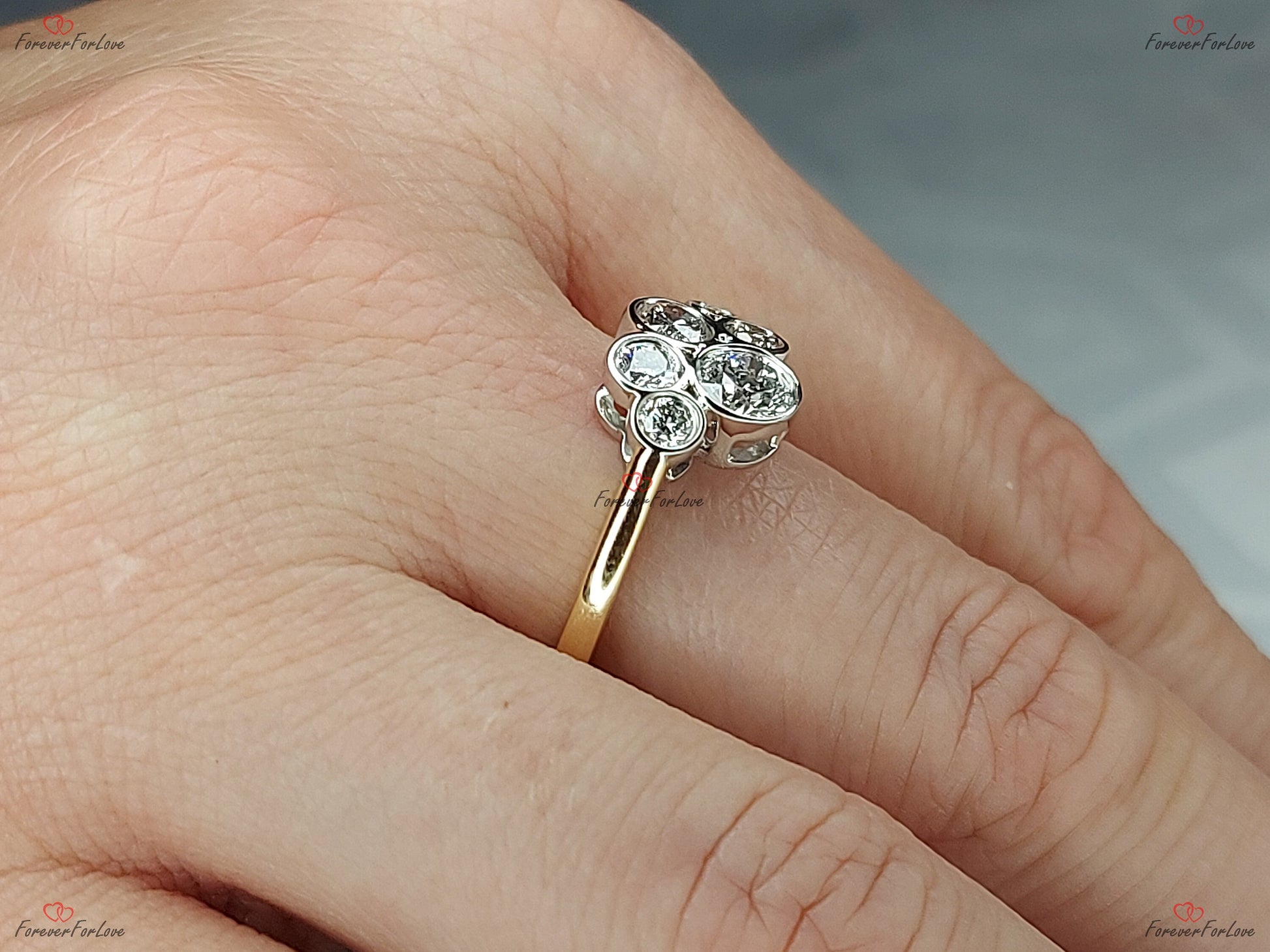 Round Lab Diamond Band