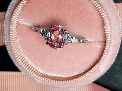 Marquise Pink Sapphire Engagement Ring
