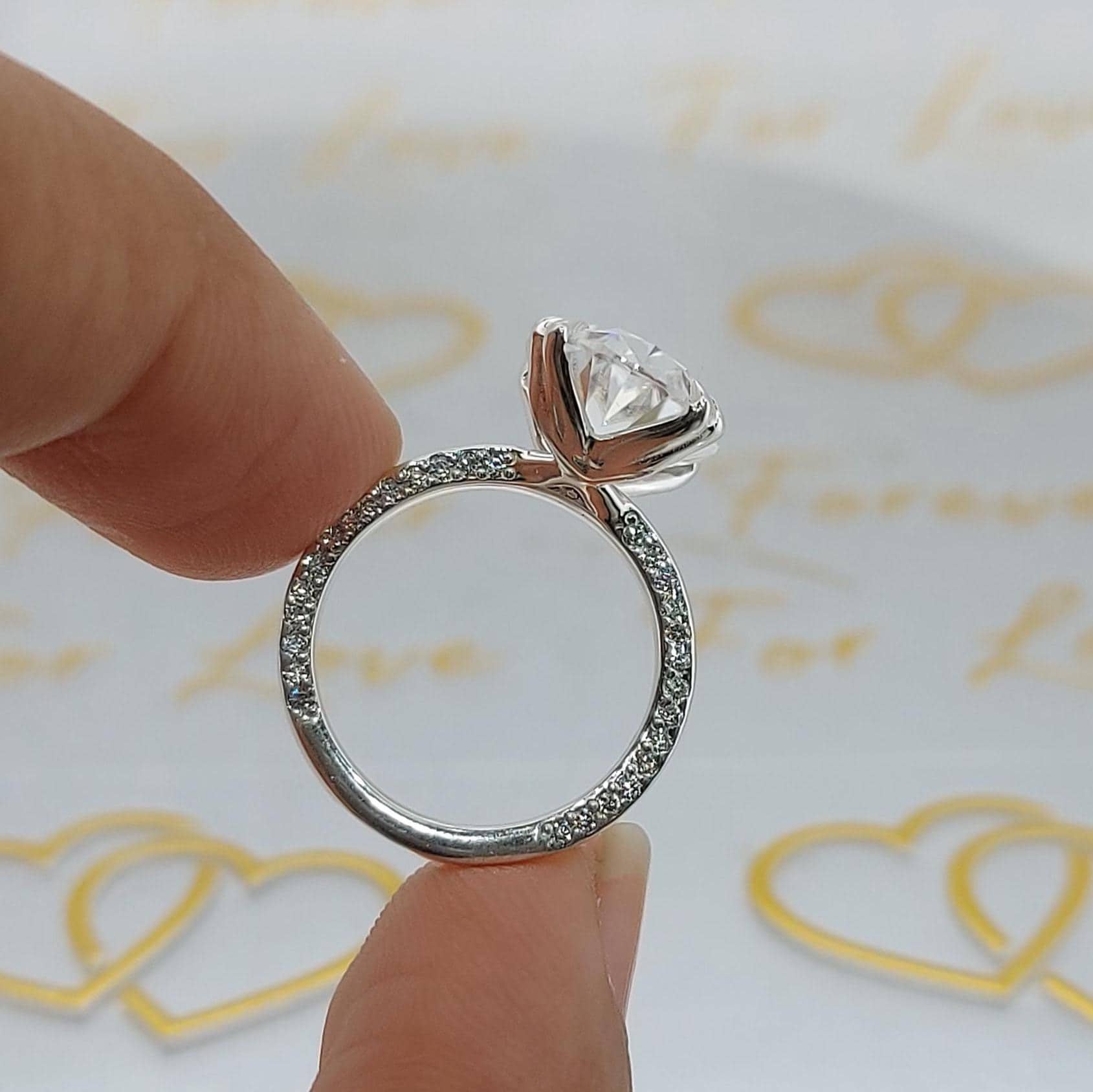 5 Ct Oval Moissanite engagement ring, Oval engagement ring, Moissanite ring, Engagement Ring, Perfect gift for Her