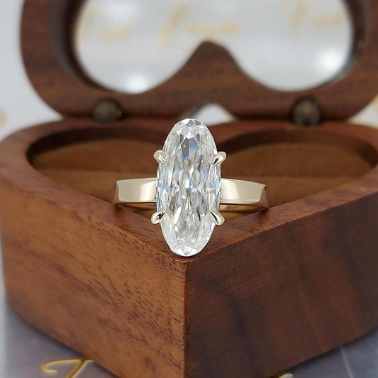 3.5 Ct Oval Moissanite Engagement Ring
