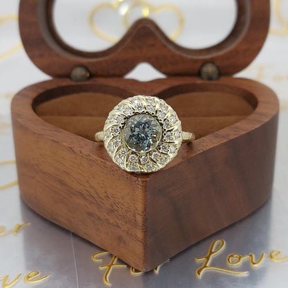 Round Aquamarine Band