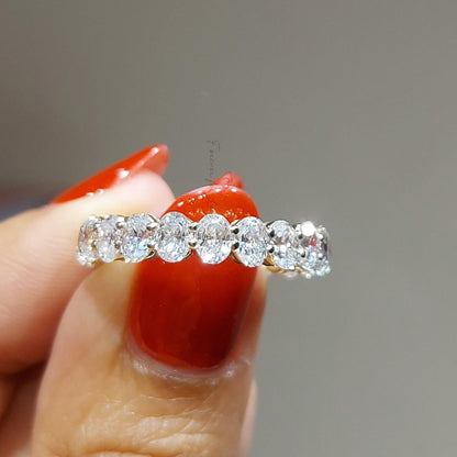 0.18 Ct Oval Lab Diamond Full Eternity Band