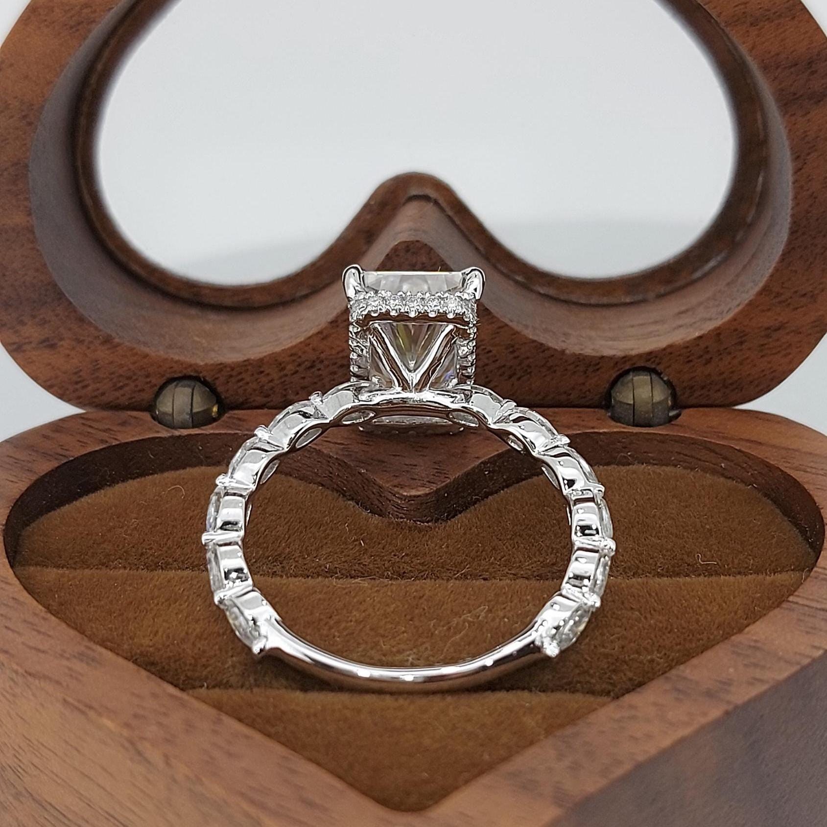 6 Ct Radiant Moissanite Engagement Ring